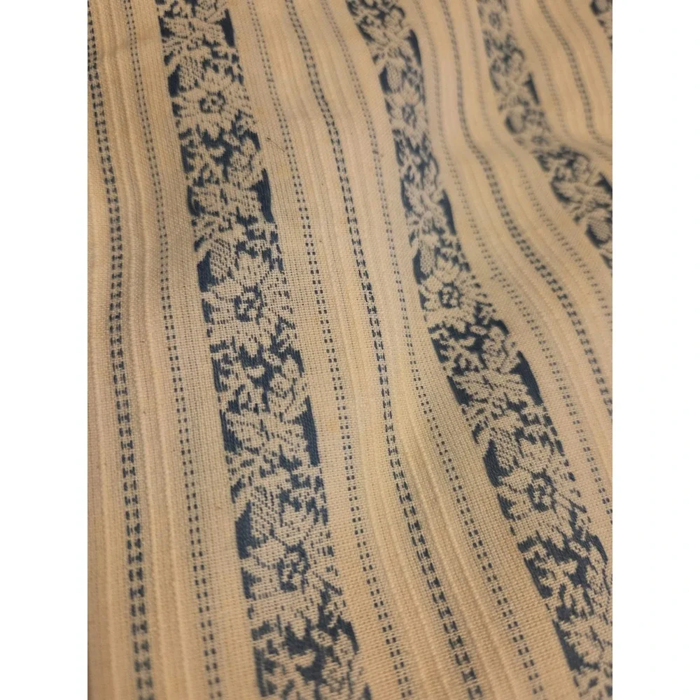oop vintage fabric blue and white cottagecore farm house